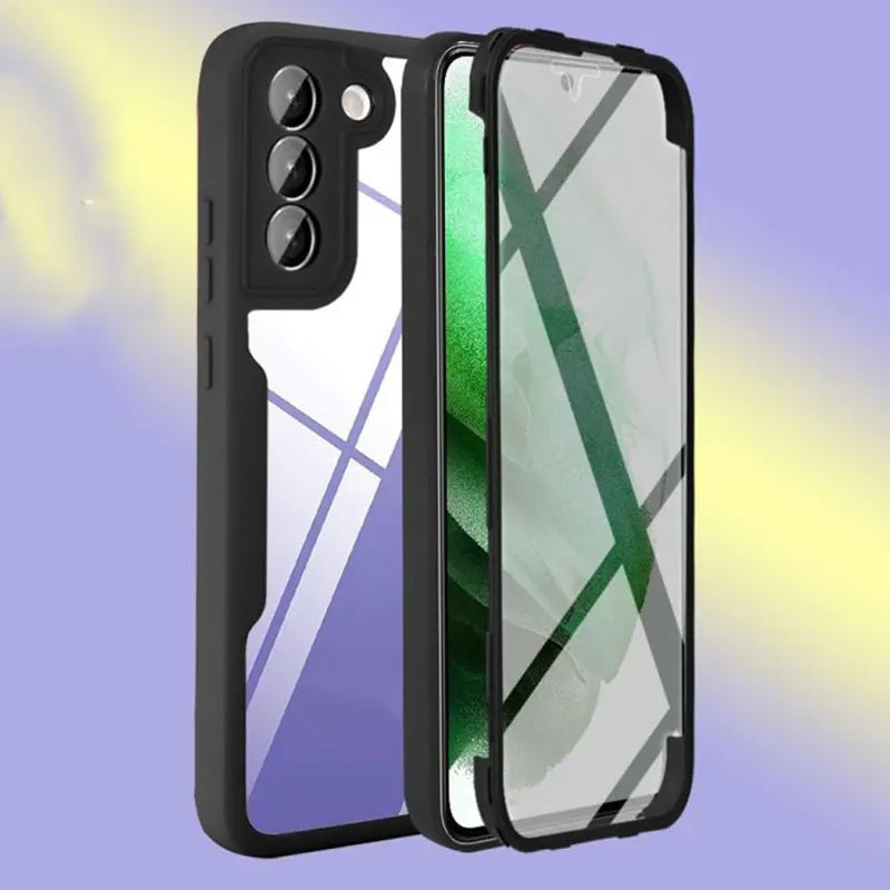 360° Full Cover Case for Samsung Galaxy S24 S25 Ultra S22 S23 S21 Plus Fe A54 A34 A24 A14 A53 A33 A23 A13 Shockproof Soft Cover