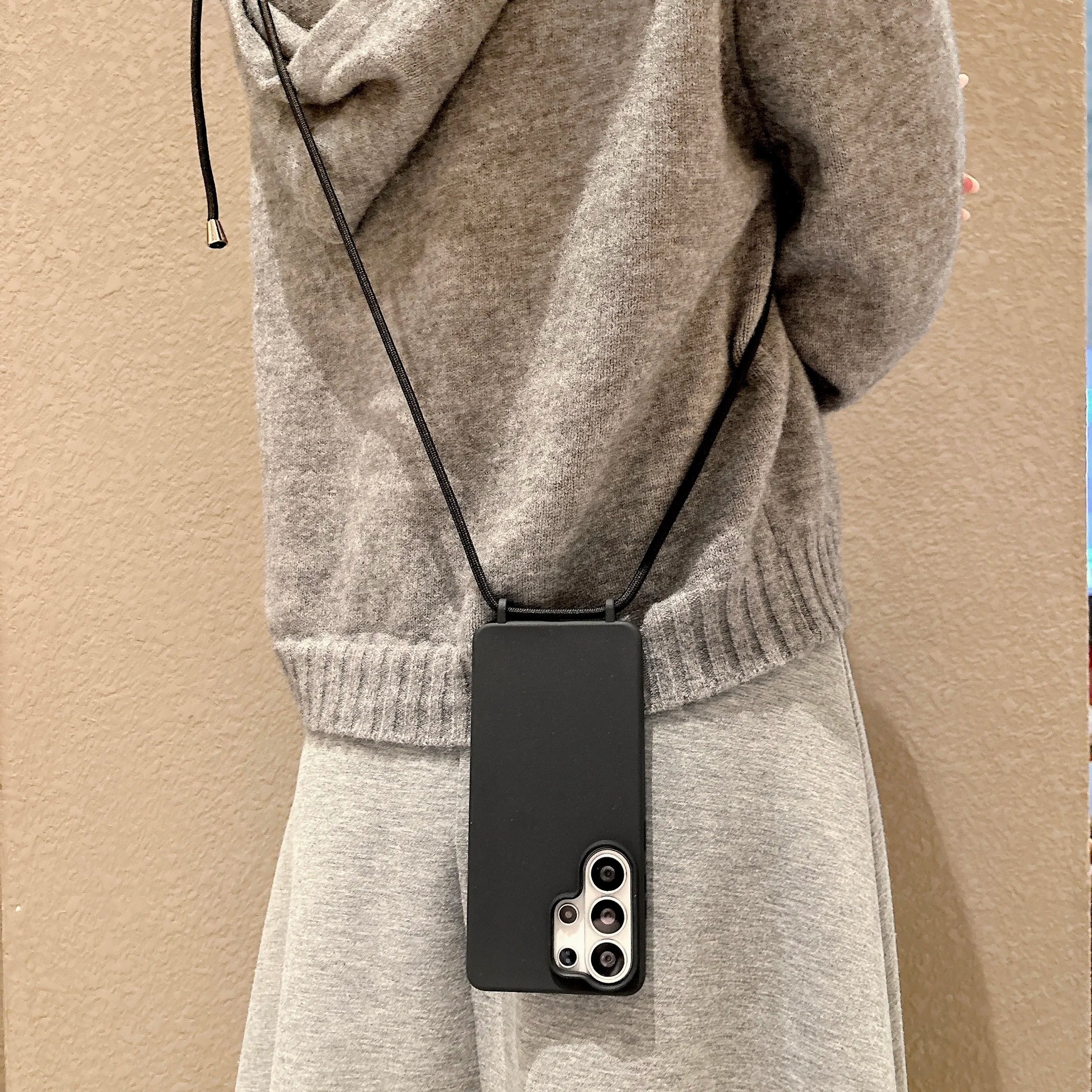 For Samsung Galaxy S26 S25 Edge S24 S23 S22 S21 ULTRA S26 Plus S20 FE Crossbody Lanyard Cord Liquid Silicone Soft Cover