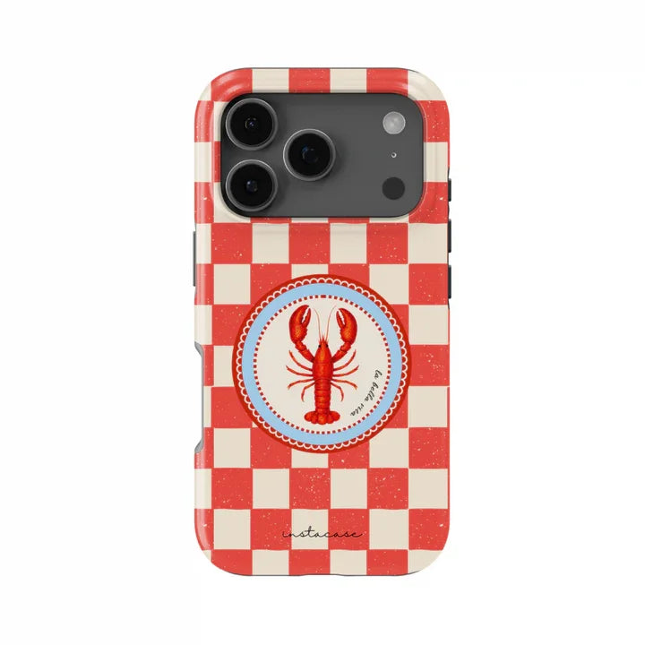 Y2K Lobster Chili Design Phone Case for iPhone 17 17e 16e 16 15 14 13 12 11 X XS XR XSMAX 7 8 Air Pro Max Plus Double-layer