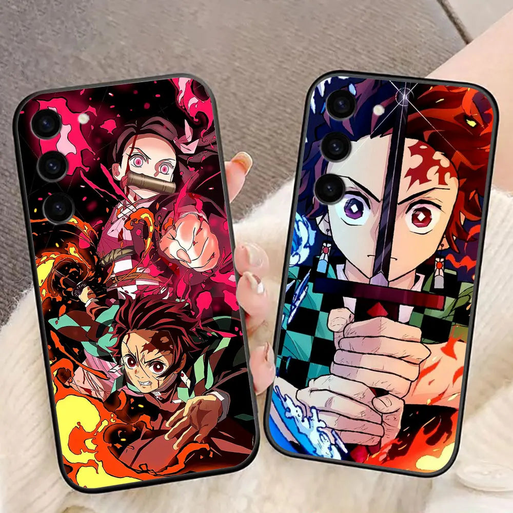 Anime Demons Slayers Tanjiro Phone Case For Samsung Galaxy S26 S25 EDGE S24 S23 S22 S21 S20 FE S10 Ultra PLUS LITE Case Cover