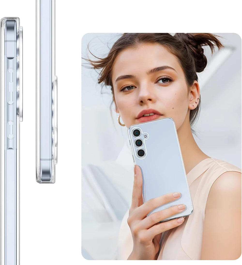 Ultra Thin Silicone Clear Case For Samsung Galaxy S25 S24 S23 S22 S21 S20 FE Plus Ultra s25Edge Transparent Cover Cases