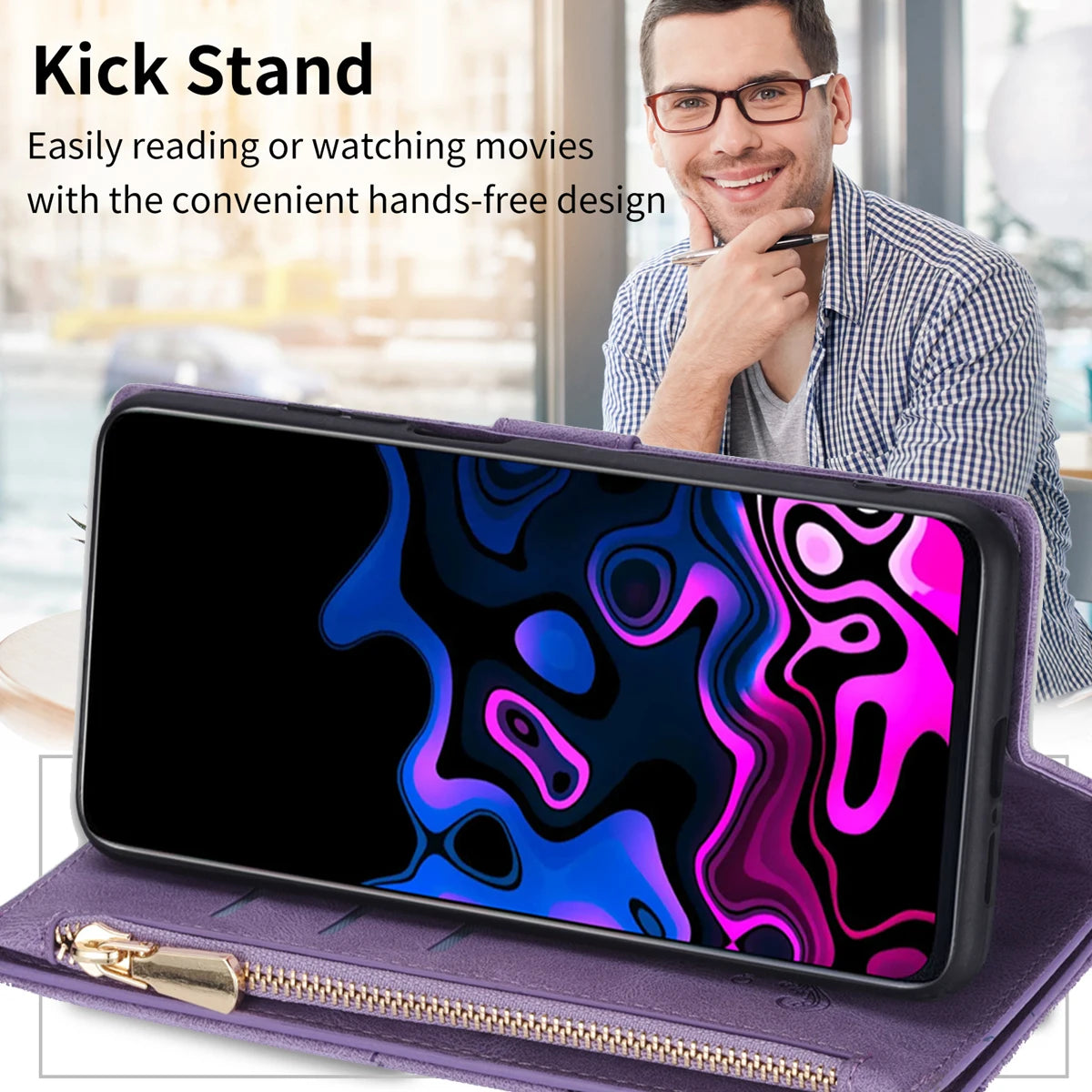 Zipper Flip Leather Case For iPhone 16 17 Pro Max Air 16E 15 14 13 12 11 Pro Max Plus Business Wallet Card Slot Phone Cover