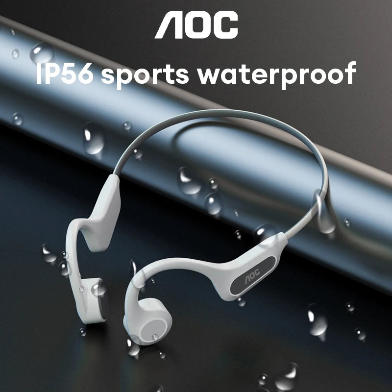 AOC ACN4521 Bone Conduction Wireless Headphone Ear Hook Cycling Sports OWS Earphones Waterproof Low Latency Bluetooth Headset