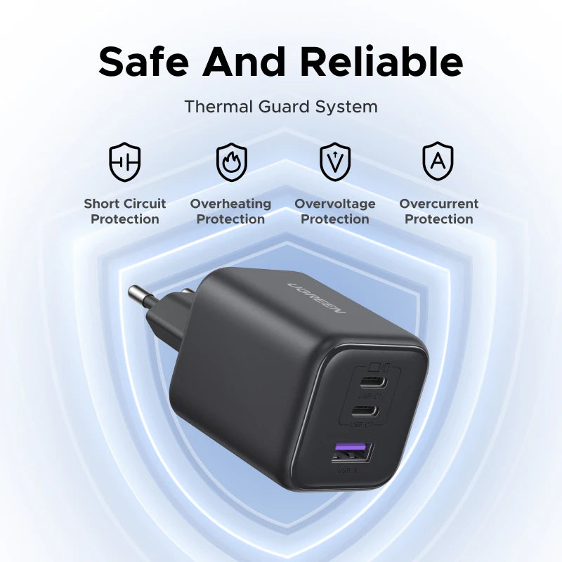 UGREEN 45W/30W/25W/20W GaN Charger PD3.0 PPS QC3.0 USB C Fast Charger For Samsung S26 iPhone 17 16 15 Pro Max iPad Xiaomi Tablet