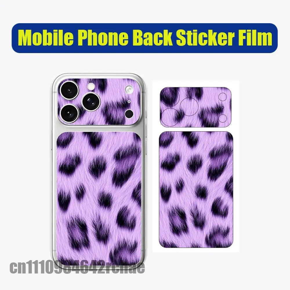 For Leopard print wallpaper Phone Back Film Sticker iPhone 17 Pro Max P PM Decal Skin Wrap Custom Stickers Cover