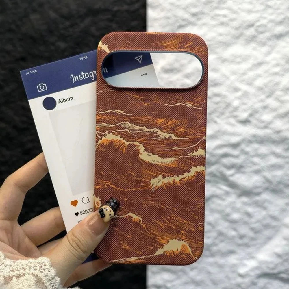Premium Kevlar Ocean Wave Texture Magnetic Case For Google Pixel 11 Pro XL 10A 9A 8 7 Pro For Magsafe Charge Plastic Hard Cover