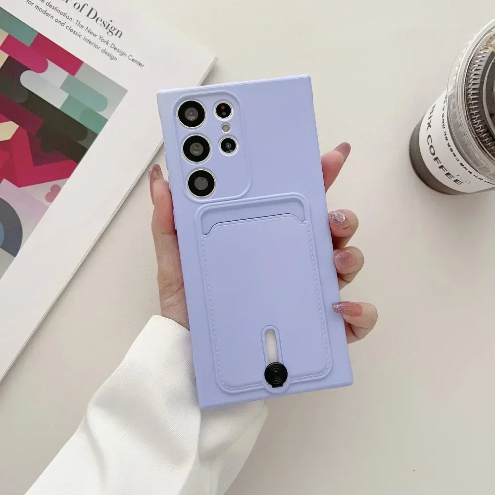 Wallet Card Holder Phone Case For Samsung Galaxy S25 Ultra S24 S23 S21 S20 FE S22+ Plus A72 A55 A53 A52S A52 A35 A33 A23 A22 5G