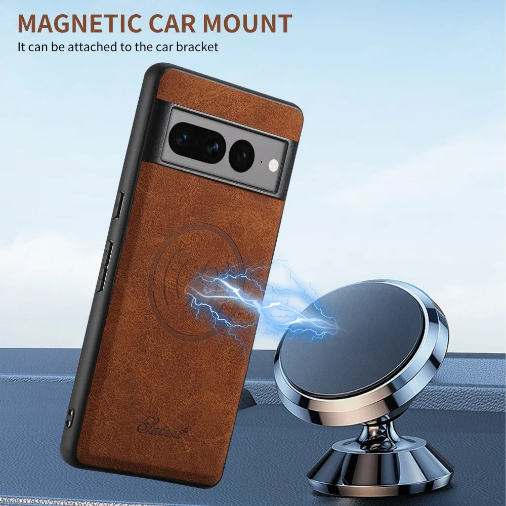 Anti-Drop 2 in 1 PU Leather Wallet Case for MagSafe Cover for Google Pixel 11 10 9 8 Pro XL 7A 8A Magnetic Back Shell Card Bag