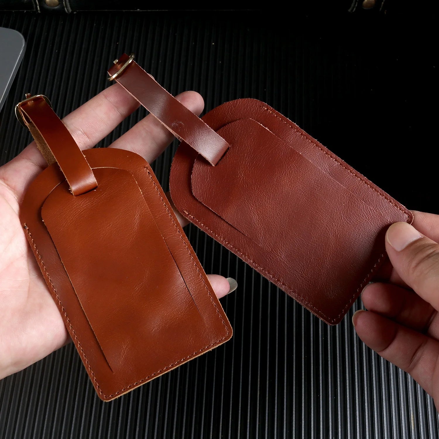 Luxury Business Genuine Leather Phone Case For Samsung Galaxy S25 Ultra S24FE S23 S22 S21 S20 Vintage Back Cover + Luggage Tag
