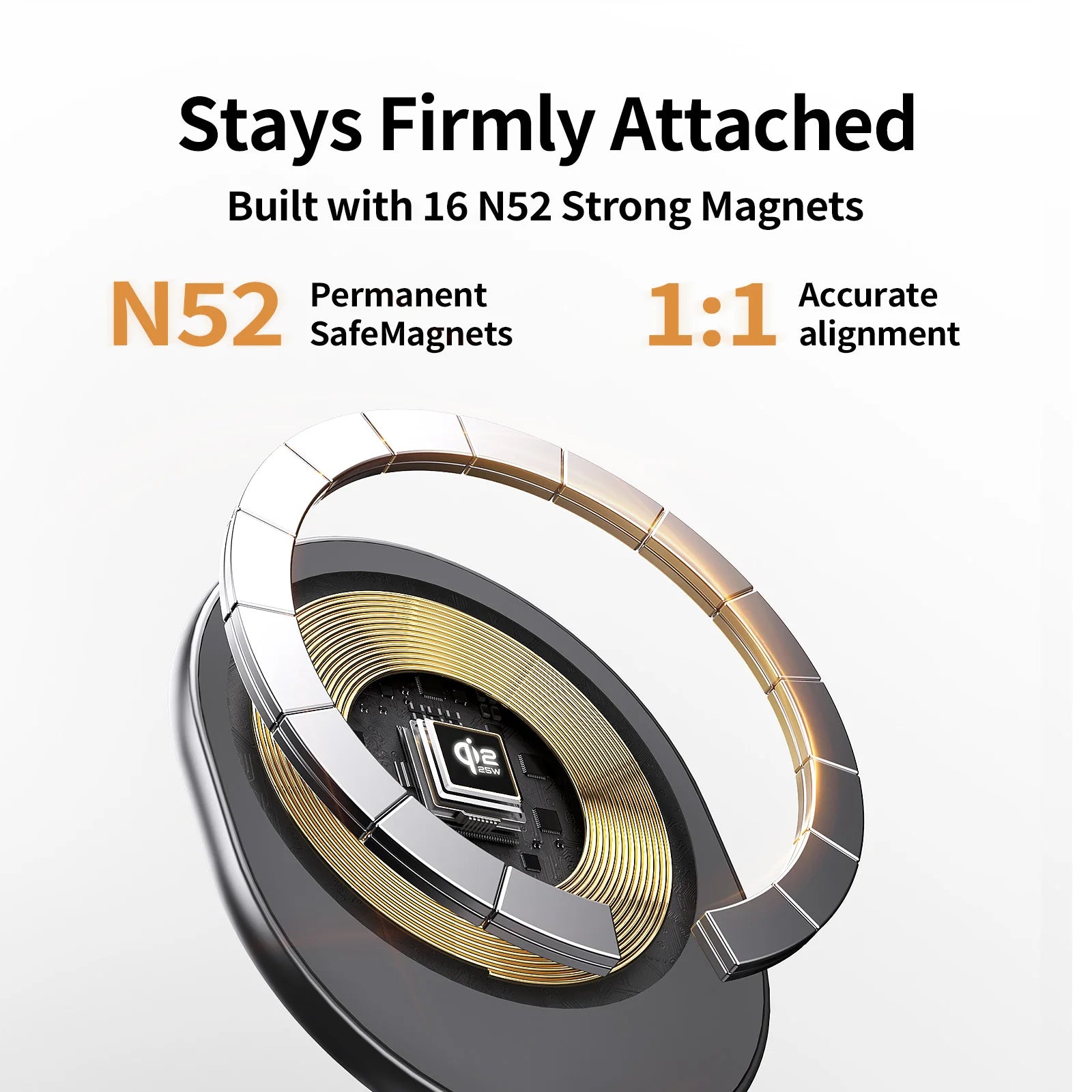 Qi2.2 25W Metal Wireless Charger Protable Fast Charging Station Stand 360° Rotation for iPhone 17 16 15 14 Pro Max Watch Airpods