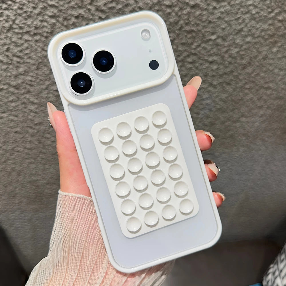 3D Suction Cup Candy Color Phone Case For Samsung S25 S24 S22 S21 S23 Ultra Plus FE A56 A36 A26 A55 A35 A16 A06 A15 A05 5G Cover