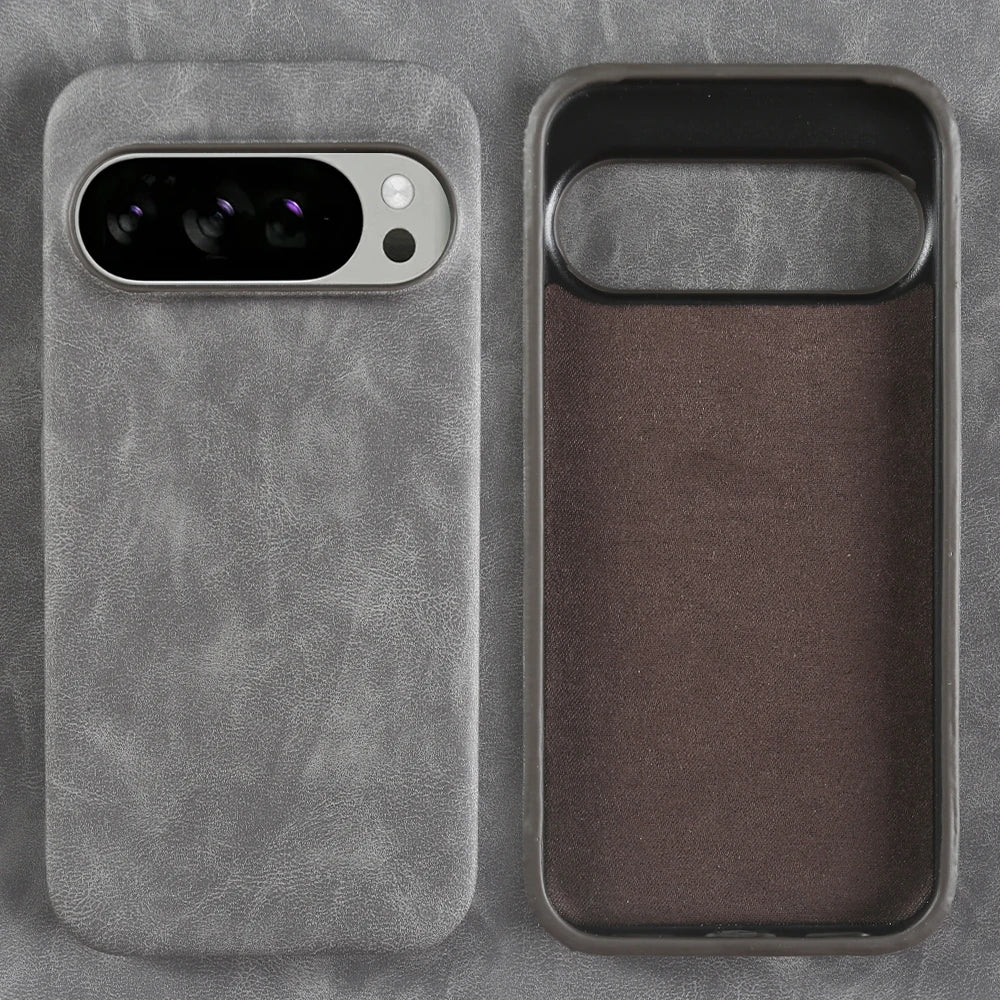 Fashion Solid Color Leather Case For Google Pixel 10 9 Pro XL 8 8A 7 7A 6 6A Pro Luxury Shockproof Armor Hard Back Cover Funda