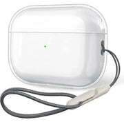 For Airpods 1 2 3 4 Pro Pro 2 Crystal clear Simple And Transparent TPU Earphone Case with Lanyard Strap Accessories Cover