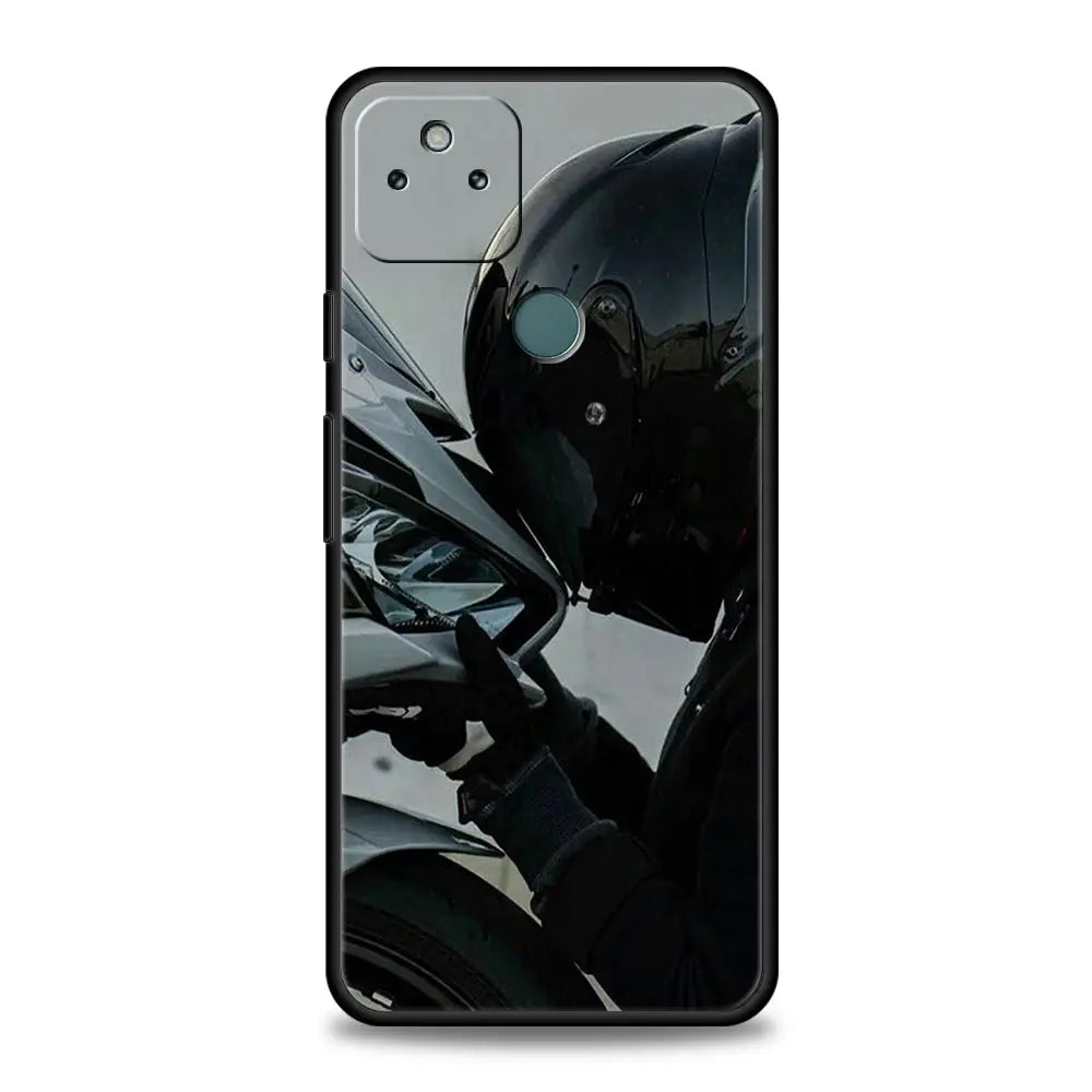 Phone Case Cover for Google Pixel 10 9 8 7 6 9A 8A 7A 6A Pro Shockproof Soft TPU 10 9 Pro XL Shell Capas Motorcycle Rider Fundas