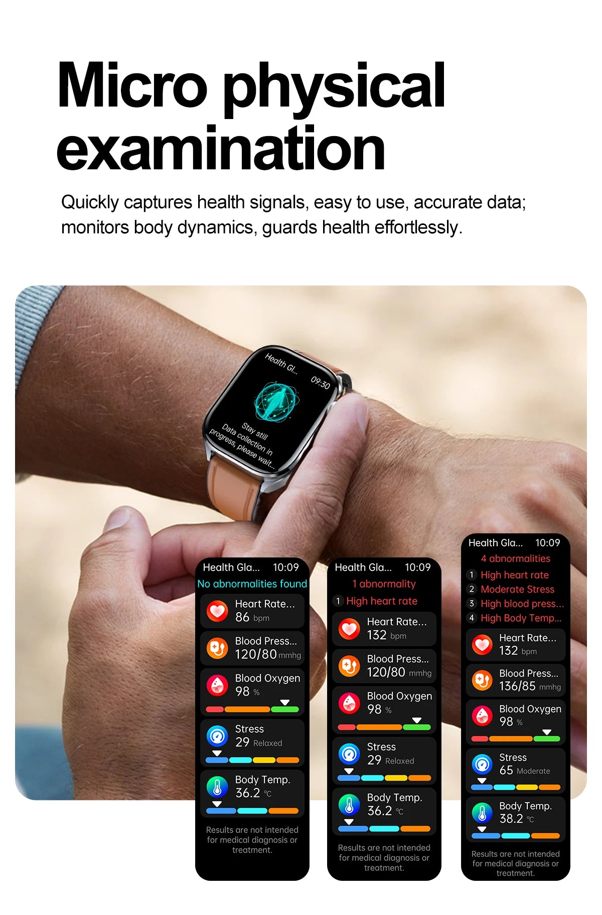 2026 New Accurate ECG Smart Watch Heart Health Analysis Blood analysis Blood Lipid Blood Pressure BT call Smart Watches For Men