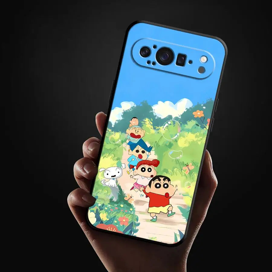 Cute Crayons Shinchan Funda Phone Cover Case for Google Pixel 10A 8a 6a 9a 6 7 8 Pro 10 9 Pro XL 7a