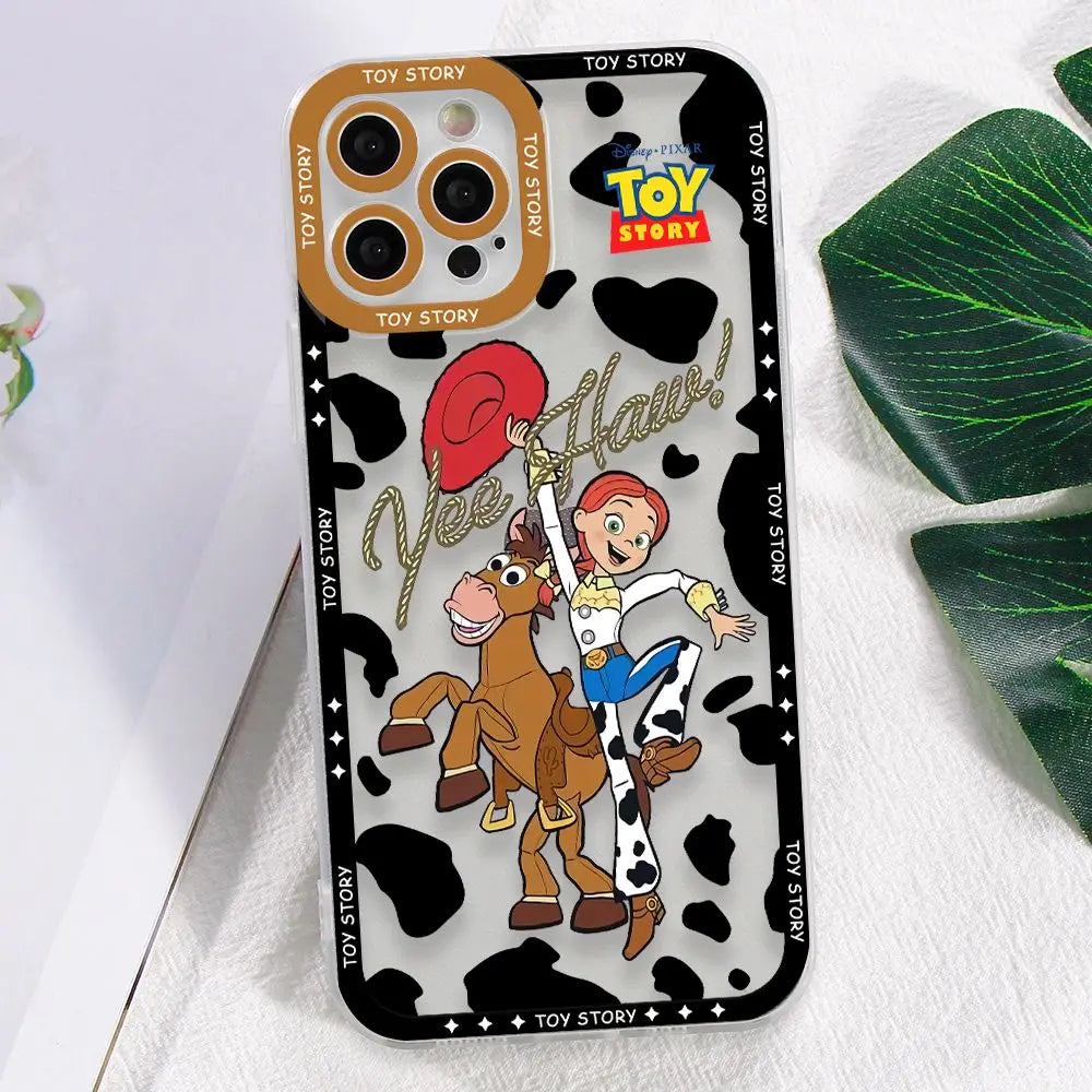 Toys Storys Woodys Aliens Phone Case for Apple iPhone 17 Air 16 15 14 Plus 13 12 11 Pro Max Border printing Transparent Cover