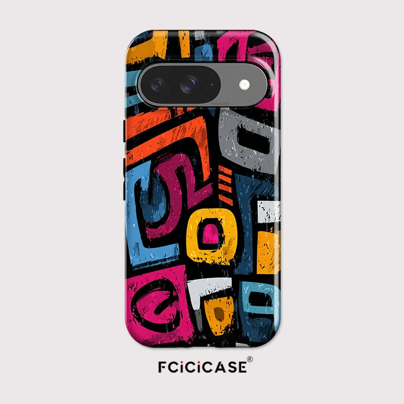Fcicicase Anti-knock Phone Case For Google Pixel 10 9 Pro XL 10 8 9 Pro 8A 7A 10A 2 in 1 Dual Layer Luxury Painting Hoesje