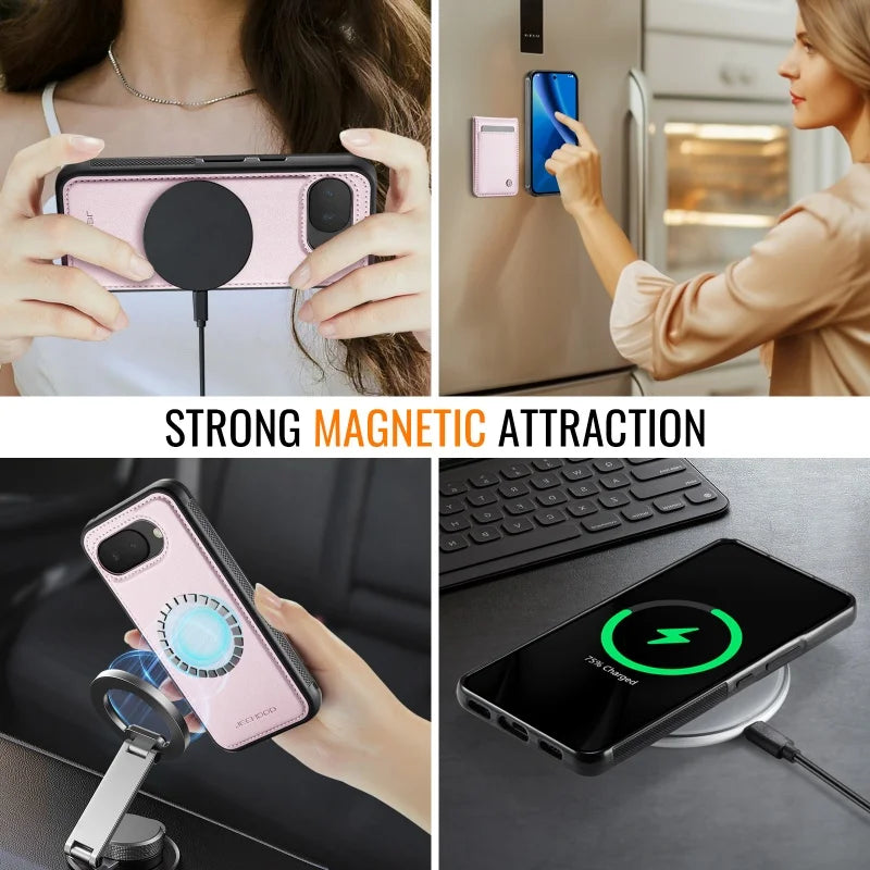 2 In 1 Detachable Leather Flip Wallet Phone Case for Google Pixel 11 Pro 10 10A  XL 9A 9 Kickstand Cards Holder Cover Hoesje Bag