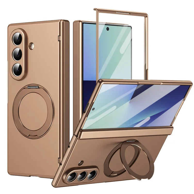 For Samsung Galaxy Z Fold 8 Ultra 5G Case Magnetic Holder Ring For Magsafe Cover For ZFold 8 Fold8 Ultra Hinge Protection Case