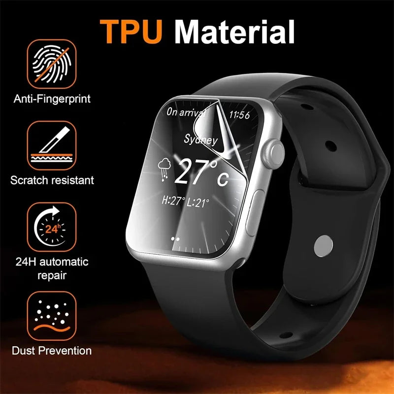 5PCS Hydrogel Film for Apple Watch 5 6 SE 40MM 44MM 38MM Screen Protector Apple Watch Ultra 49MM 7 8 9 41MM 45MM 10 11 42MM 46MM