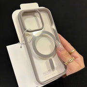 Luxury Transparent Magnetic Case For iPhone 16 15 14 13 12 11 Pro Max Plus For Magsafe Wireless Charge Shockproof Bumper Cover