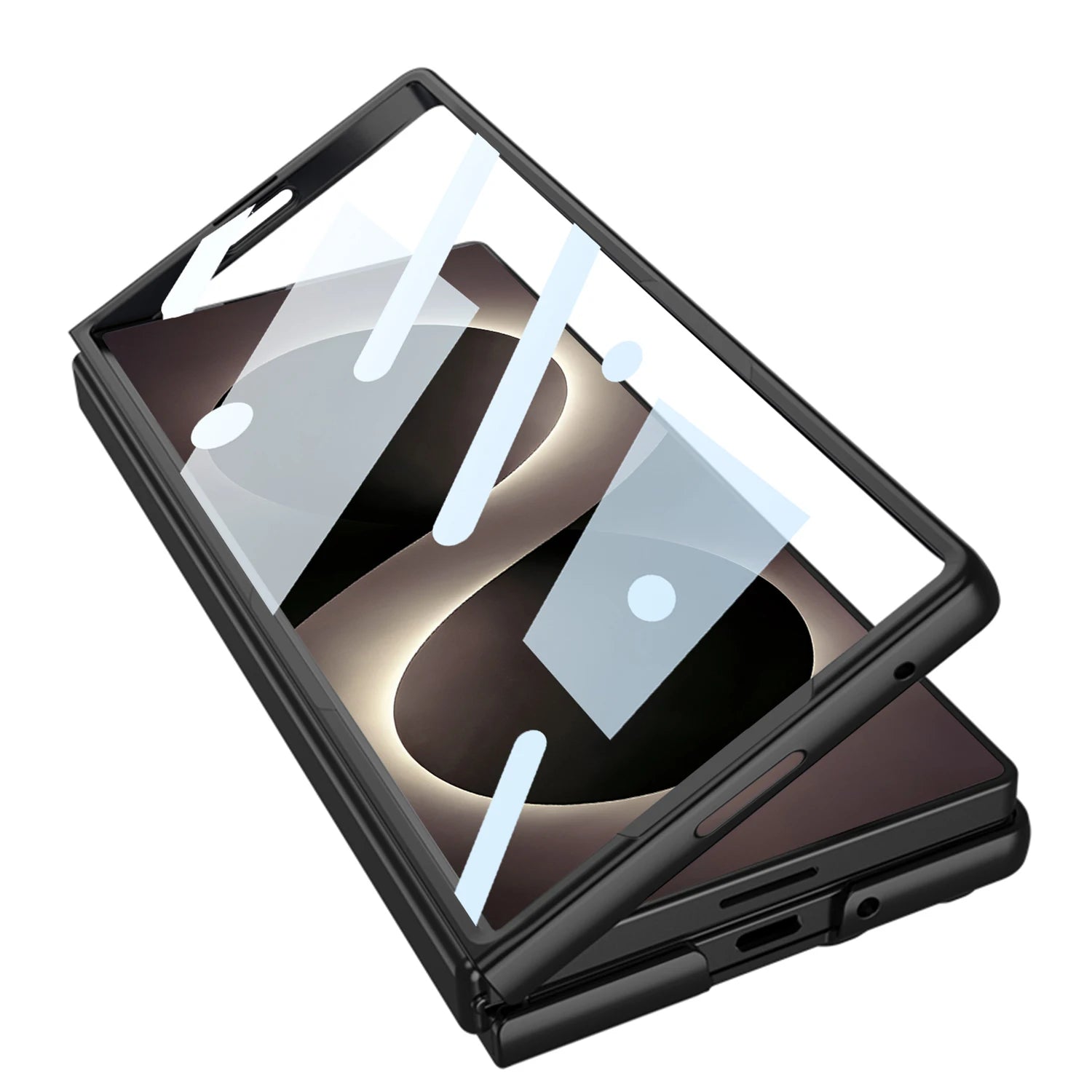 Built-in Screen Protect Slim Case For Samsung Galaxy Z Fold 8Ultra With S Pen Axis Slot Ultra Thin PC Hard Cover Z Fold8Ultra
