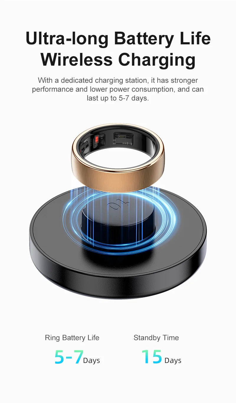 Smart Ring R10 Gesture Control Heart Rate Body Temperature Blood Oxygen Sleep Monitor 5ATM Waterproof Multi Sport Smart Ring