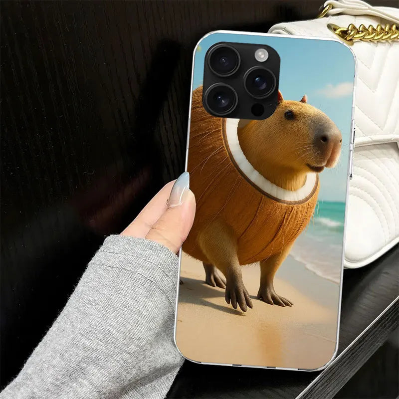Italian Brainrot Animals Case for iPhone 13 12 Mini 11 Pro Max Soft Phone Cover X XS XR 7 SE 8 Plus 6 6S 5 5S Silicone Black Cap