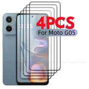 4PCS Full Cover Glass For Motorola Moto G05 Glass Moto G05 Tempered Glass Protective HD 9H Screen Protector Moto G05 G 05 Glass