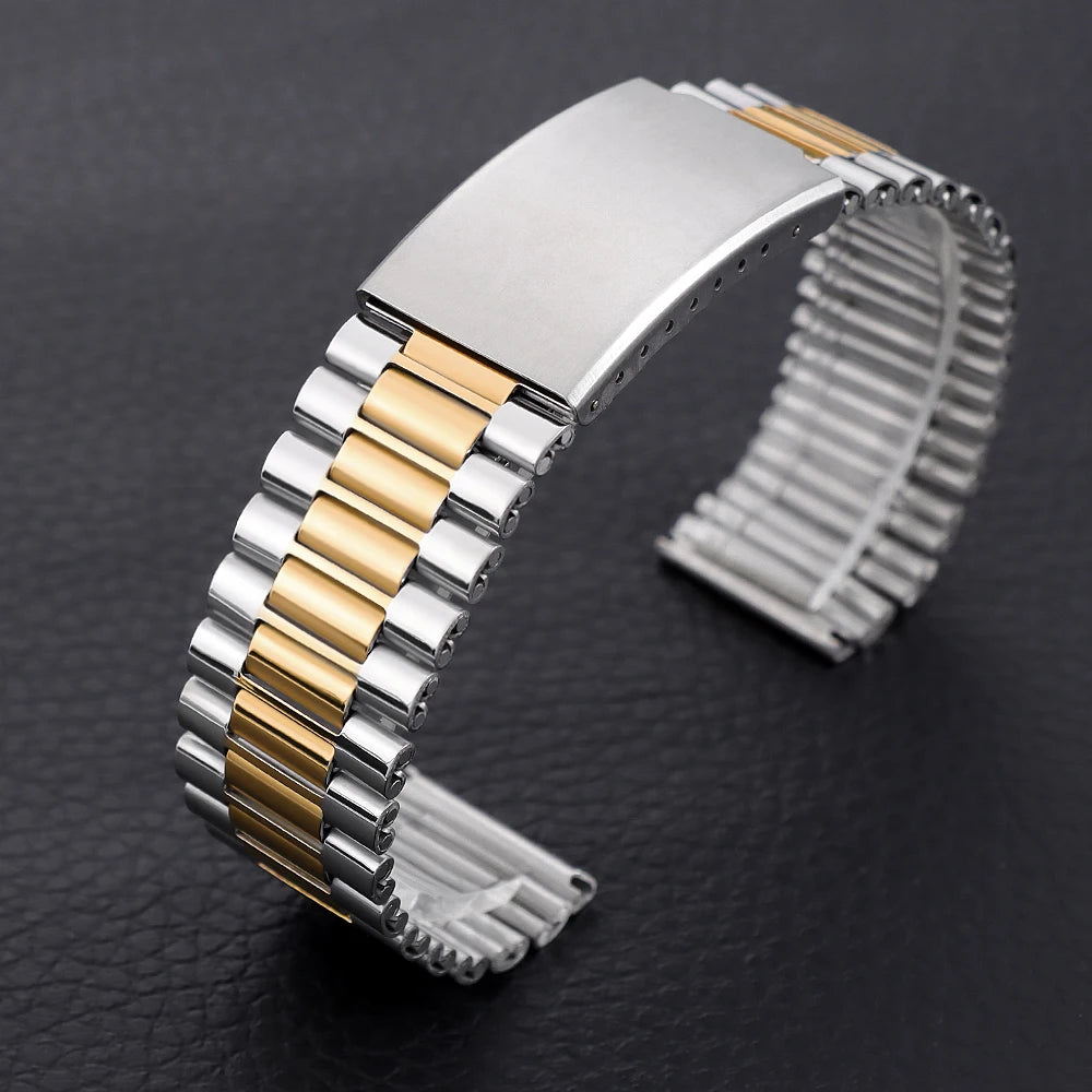 Universal Metal Watchstrap 18mm 20mm 22mm Business Wrist Strap for Smartwatch Stainless Steel Band Men Women Watch Accessoriess