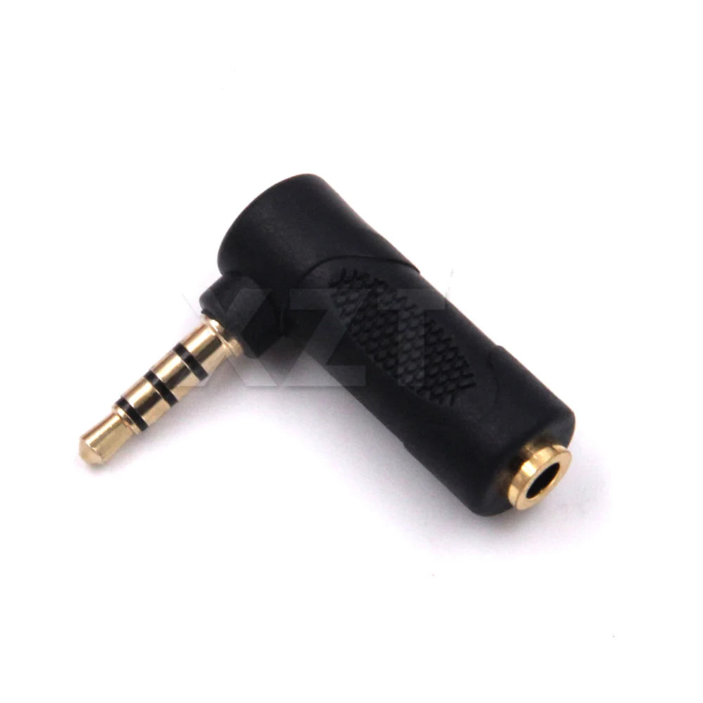 90 Degree 3.5mm Audio Stereo Male to Female Plug Adapter L Shape AUX Headphone Jack Adapter Converter Earphone Accessories