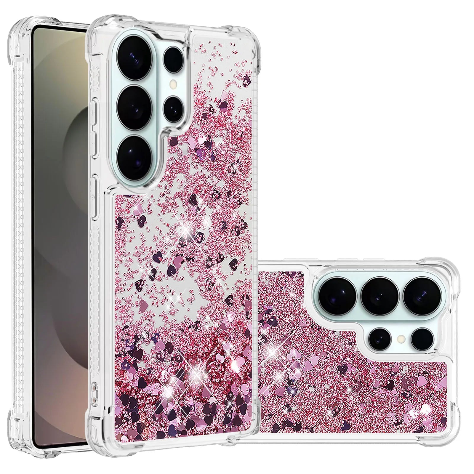 Clear Shockproof Bling Glitter Liquid Quicksand Case For Samsung Galaxy S26 S25 Edge S24 S23 S22 S21 S20 Ultra Plus FE Cover