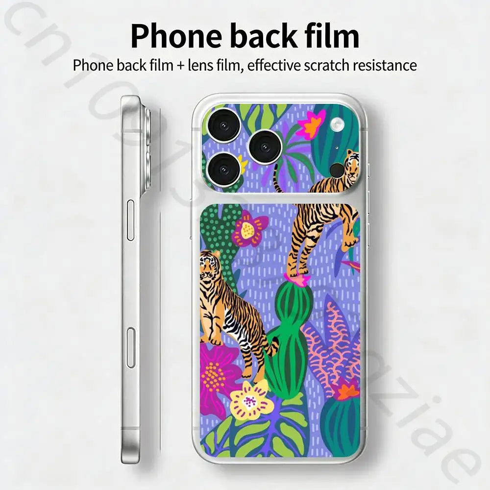 FlowER For iPhone 17 pro Max 17 pro Full Cover Decal Skin Wrap 3D Colorful Rear Protective Sticker Film