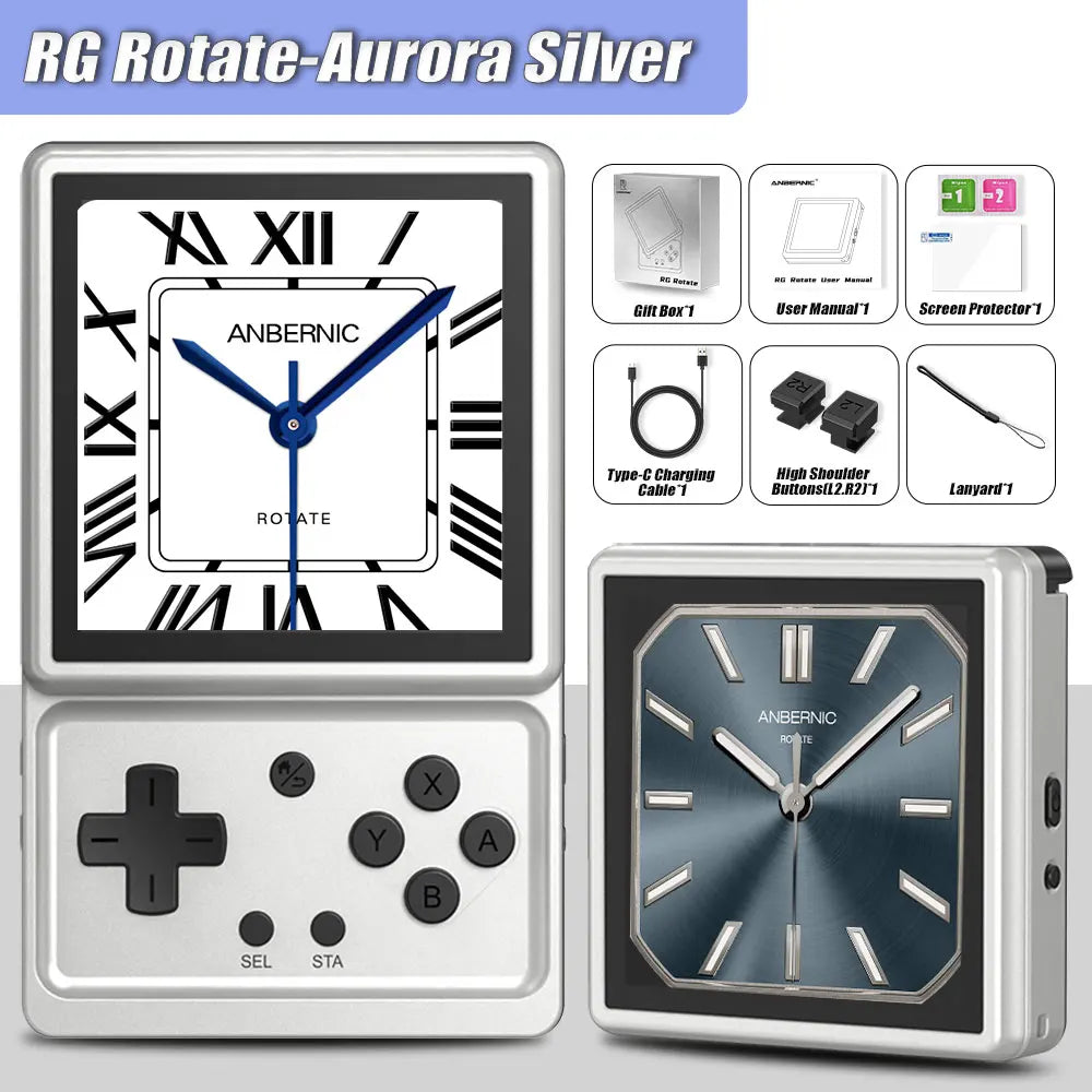 Anbernic RG Rotate Android Handheld Game Console 3.5" IPS 720×720 T618 Retro Gaming Emulator WiFi 3GB+32GB Portable Player