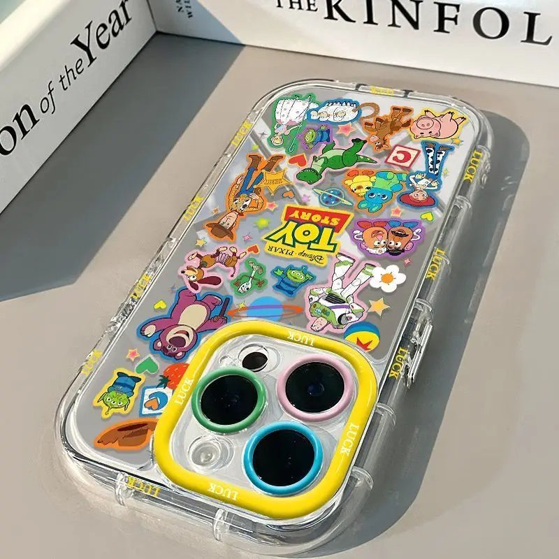 Best Selling Cartoon Toy Story Mirror Phone Case For iPhone 16 15 14 Plus 13 Mini 17 12 11 Pro Max AIR 7 8 X XS MAX XR Y2K Cover
