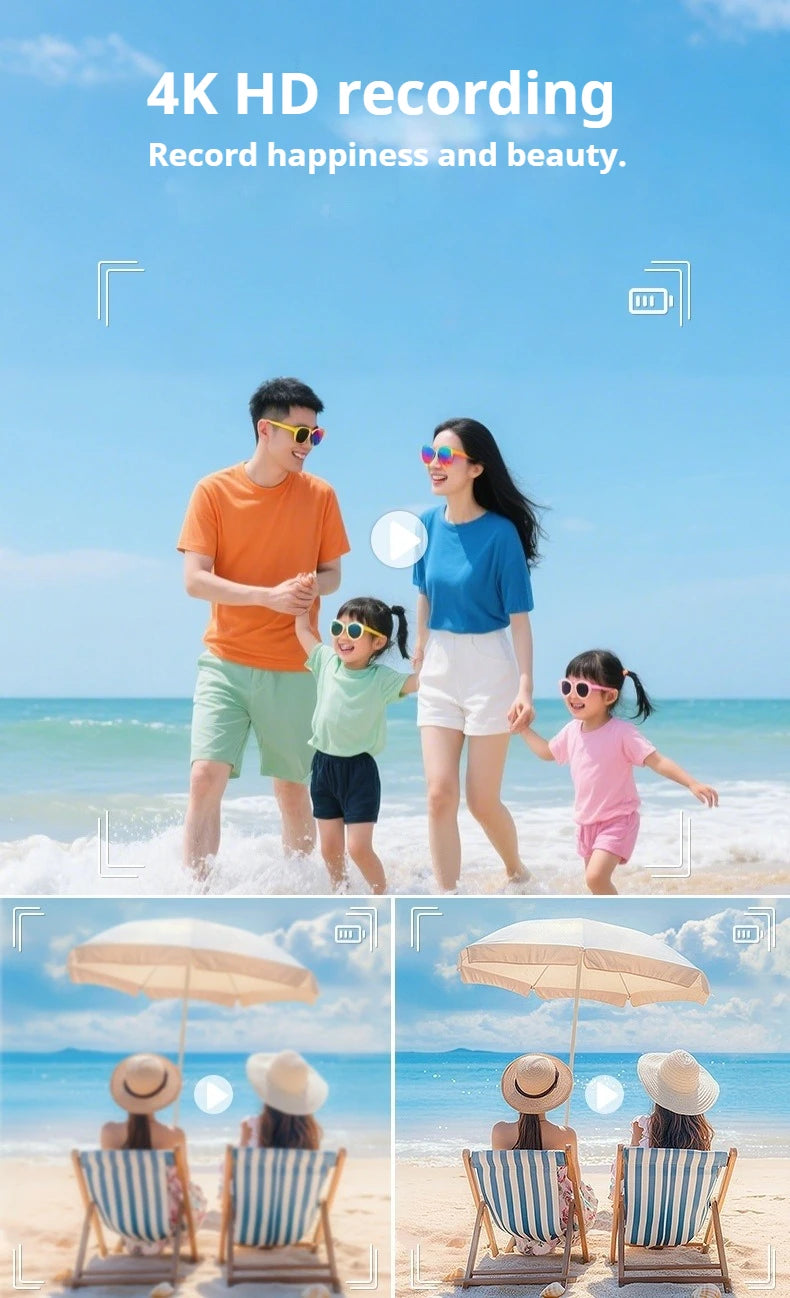 Mini Keychain Camera 4K HD Retro Digital Camera 64MP 1.54-Inch HD Screen Portable Video Recorder with Flash Thumb Camera