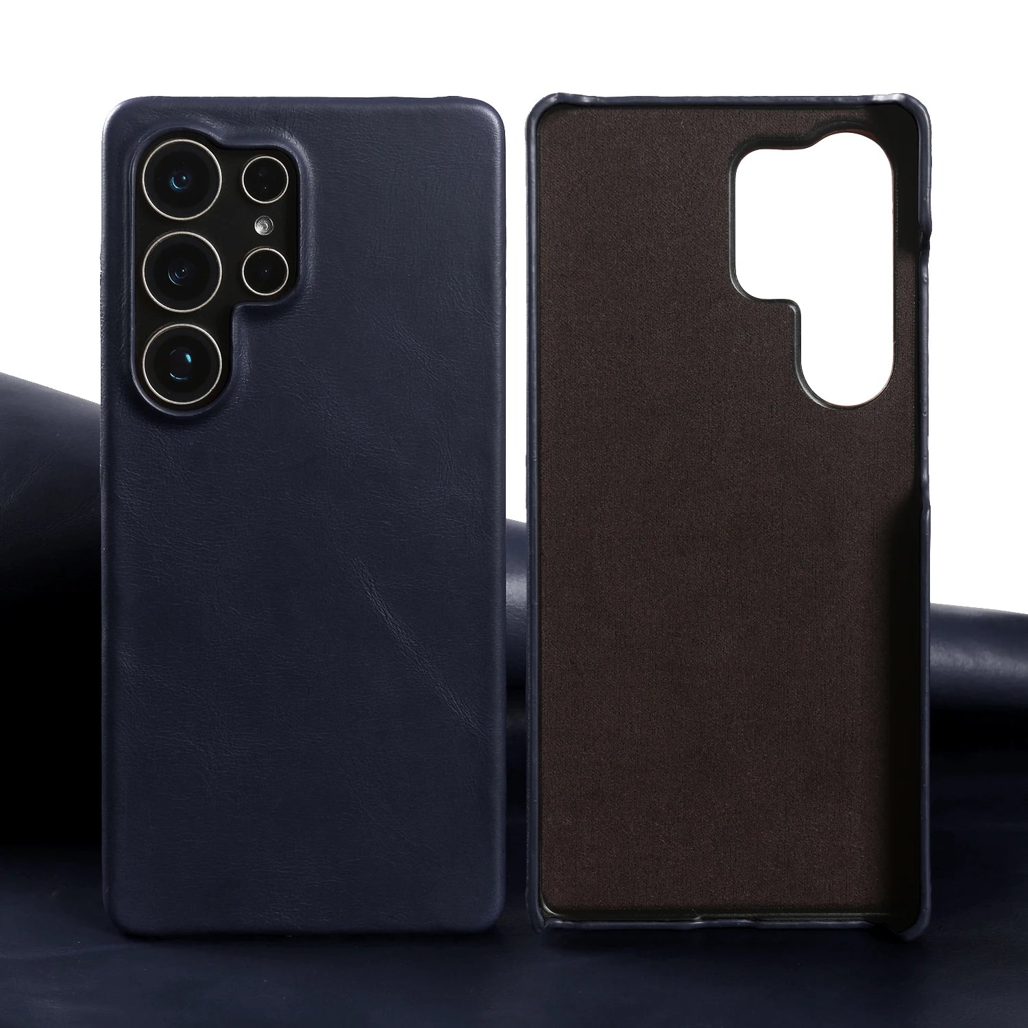 Vintage Business Genuine Leather Phone Case For Samsung Galaxy S26 S25 Ultra S24FE S23 S22 S21 Plus S20 FE Back Cover Coque Capa
