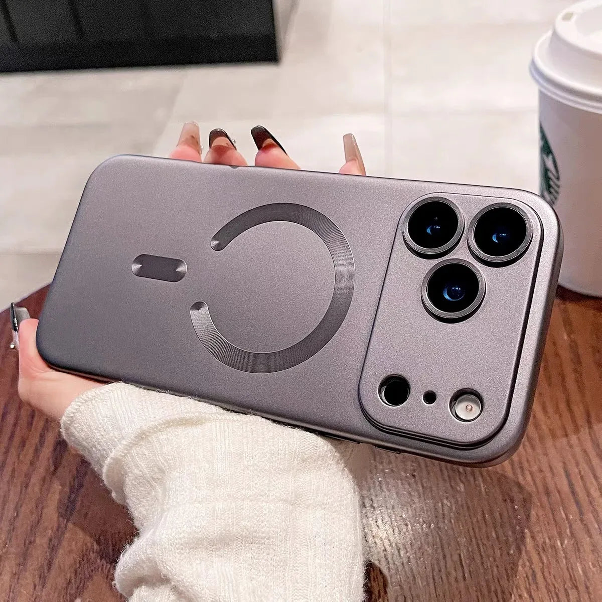 Metallic Paint Magnetic Soft TPU Case For iPhone 17 Air 16 Plus 15 14  13 12  Pro Max Wireless Charge Lens Protect Cover