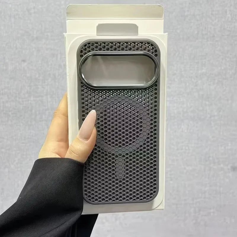 Case For Google Pixel 10 Pro XL 11 Pixel11 For MagSafe Magnetic Cooling Honeycomb Mesh Protective Cover Metal Lens Frame Shell