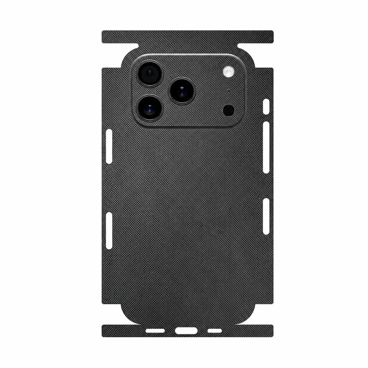 Faux Leather Full Wrap Skin for iPhone 17 16 15 14 13 Pro Max Full Coverage Back Film Anti Scratch Protective Sticker