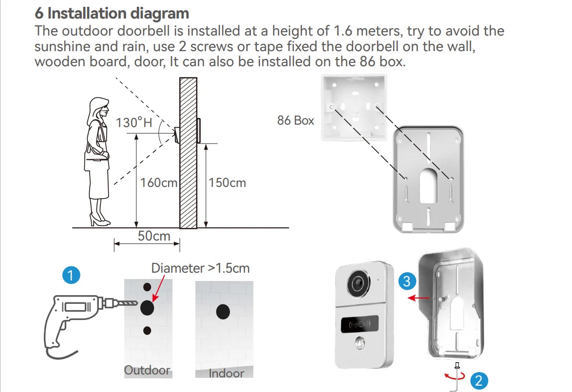 1080P Tuya Smart Doorbell Camera Home Video Intercom 5G Wifi 2 Wires 7/10 Inch Wireless Video Doorphone System 5-in-1 NFC Unlock
