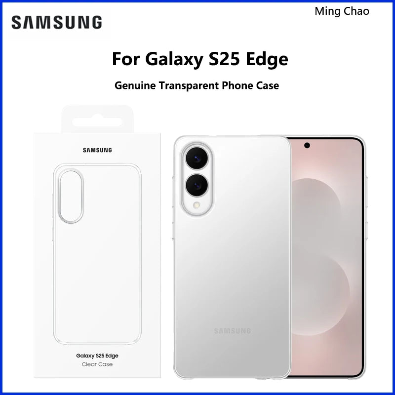 For Samsung S25 Edge Case Original S25 Edge Transparent Protective Case Ultra-Thin Shockproof Genuine EF-QS937