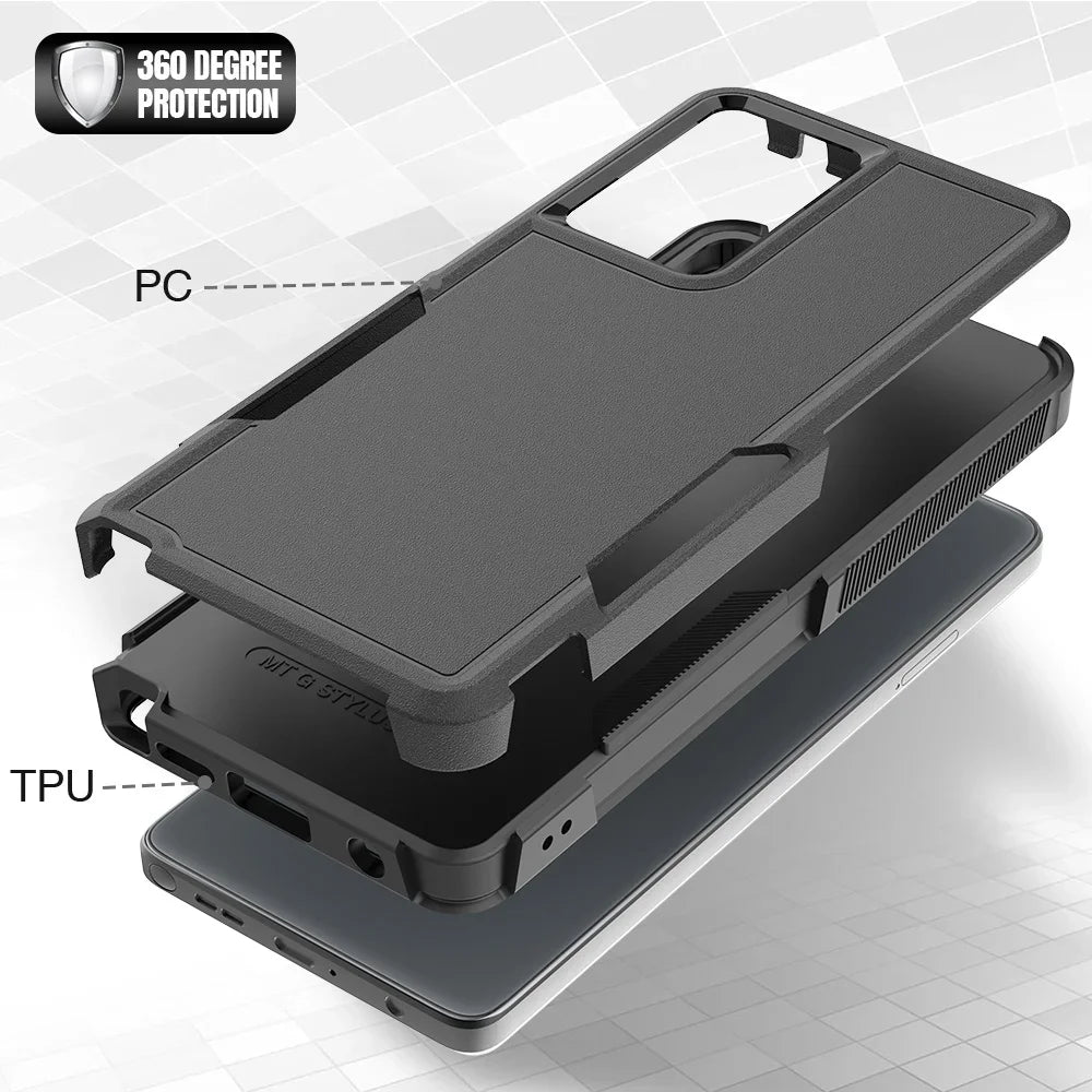 Rugged Armor Shockproof Phone Case For Motorola Moto G Stylus 5G 2024 Power 2025 Play 2026 TPU Frame Hard Plastic Back Cover