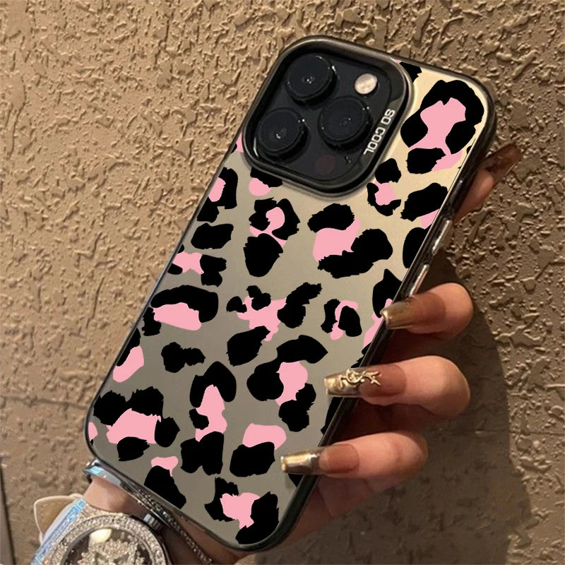 Shining Purple Leopard Print Phone Case For Samsung Galaxy S26 S25 Ultra S24 Plus S23 FE S22 S21 S20 A16 A54 A53 A34 A55 Cover