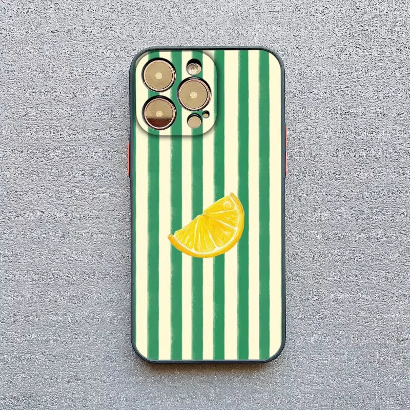 Fresh Summer Fruit Lemon Phone Case For Samsung Galaxy A73 A56 A55 A36 A35 A26 A25 A15 5G A24 A23 A22 A52 A52S A71 A72 4G Cover