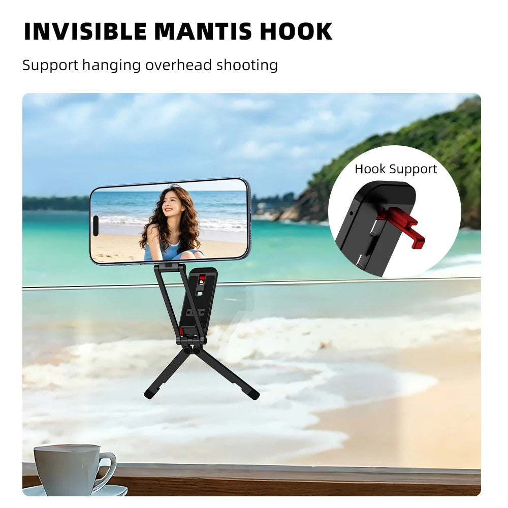Flymile Foldable Magnetic Phone Tripod for iPhone 18 Pro Max 17 16 15 14 Accessories Selfie Stick Handle Compatible with MagSafe
