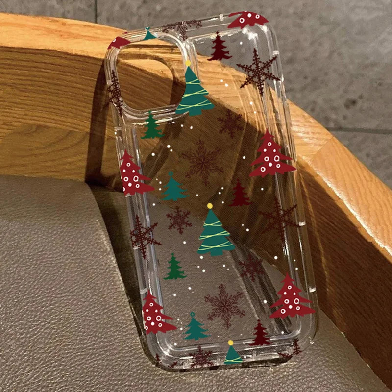 Case For iPhone 17 Case iPhone 16 Pro Max Luxury Cartoon Christmas Case for iPhone 15 14 13 12 11 XS X 7 8 Plus Shockproof Cover