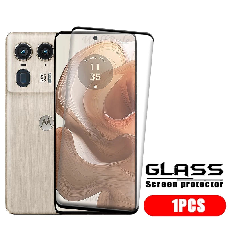 1/2/3/4 PCS For Moto Edge 50 Ultra Glass Motorola Edge 50 Ultra Glass 9H Full Cover Curved Screen Protector Moto Edge 50 Ultra
