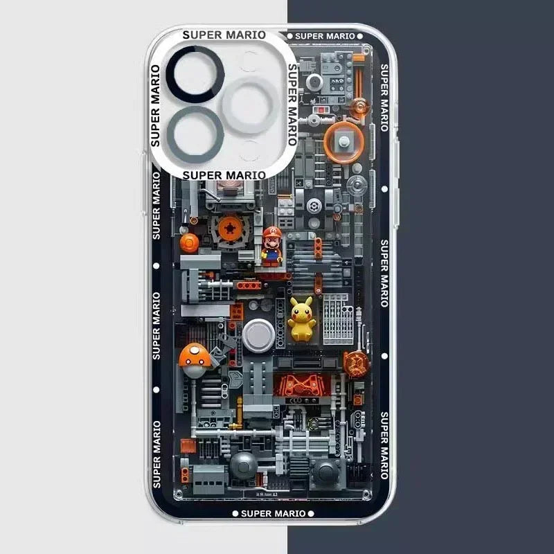 Building Blocks M-Marios Case For Samsung Galaxy S24 S23 S22 Ultra S21 S20 FE Note 20 10 Plus A15 A25 A35 A55 TPU Silicone Cover